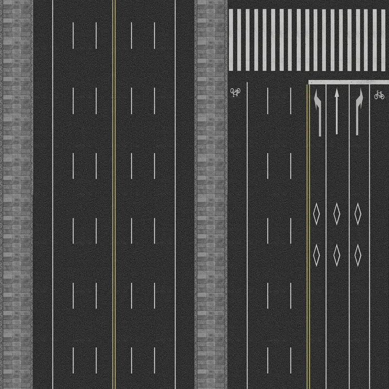 4k Motorway Lane Texture for Realistic Urban Design