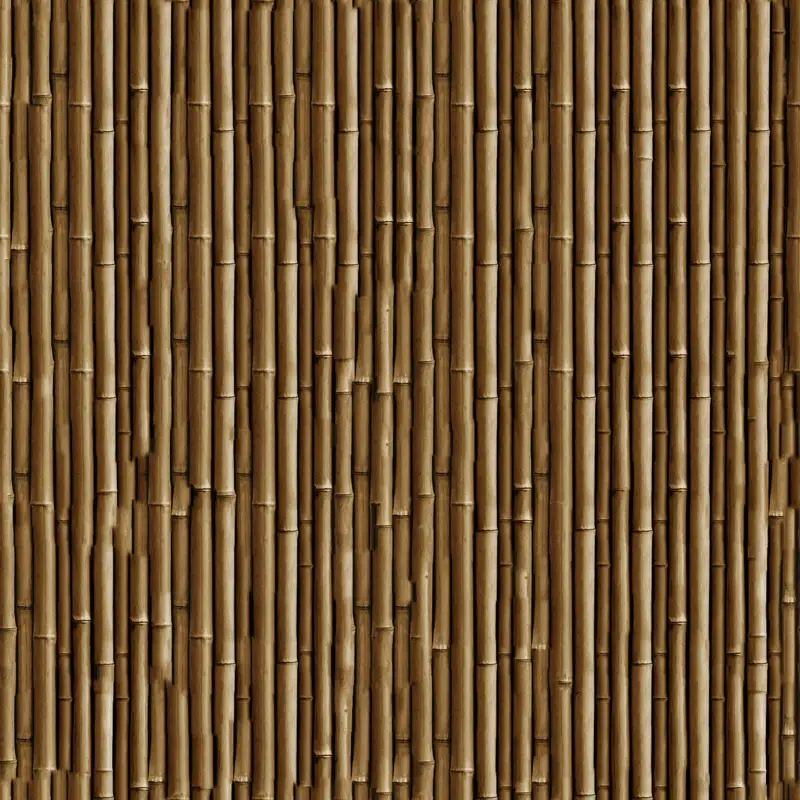 Высокодетализированная бесшовная текстура коричневого бамбукового забора в разрешении 4K для реалистичного 3D-моделирования, архитектурной визуализации и разработки игр. Данная текстура детально передаёт отдельные стебли бамбука с вариациями цвета и лёгкими естественными неровностями, создавая правдоподобный вид. Идеально подходит для улучшения интерьерных и экстерьерных проектов, добавляя природную эстетику в ваши работы.