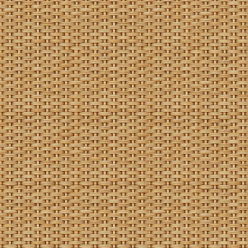 High-resolution 4k seamless yellow woven texture ideal for interior design, architectural visualization and game development. Realistic rattan, wicker, or straw matting texture for 3D models.