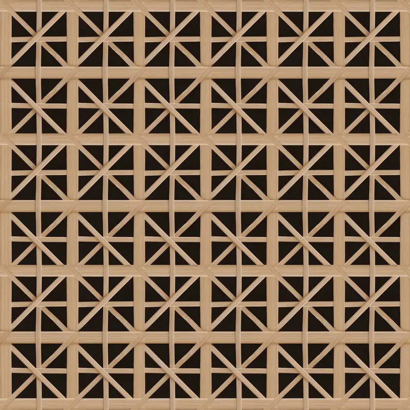 High-Resolution 4k Seamless Traditional Yellow Bamboo Woven Texture for 3D Architectural Visualization and Interior Design Projects. Ideal for SketchUp, 3ds Max, Blender, and other 3D modeling software.
