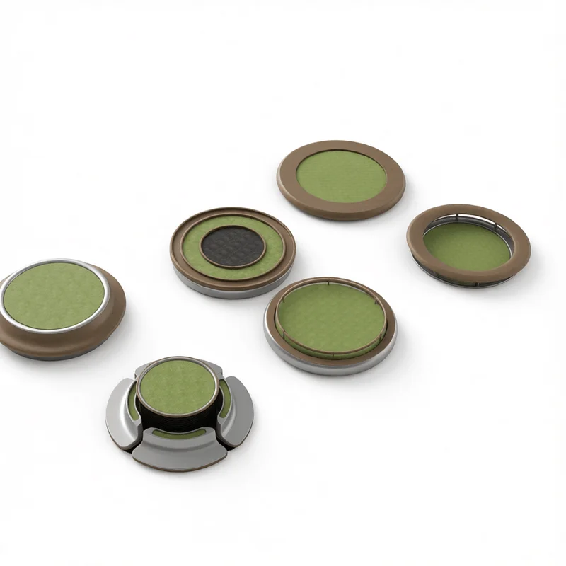 Modern circular flower bed 3D model with green textured surfaces and metallic rims for urban landscape design in SketchUp