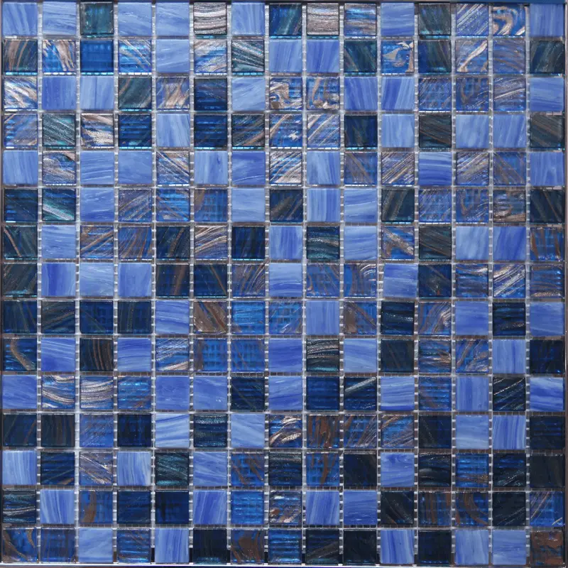 Blue Mosaic Glass Texture 4k for 3D Rendering and Interior Design