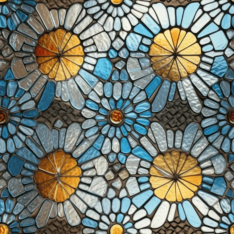 Colorful Stained Glass Mosaic Texture 4k free for architectural design