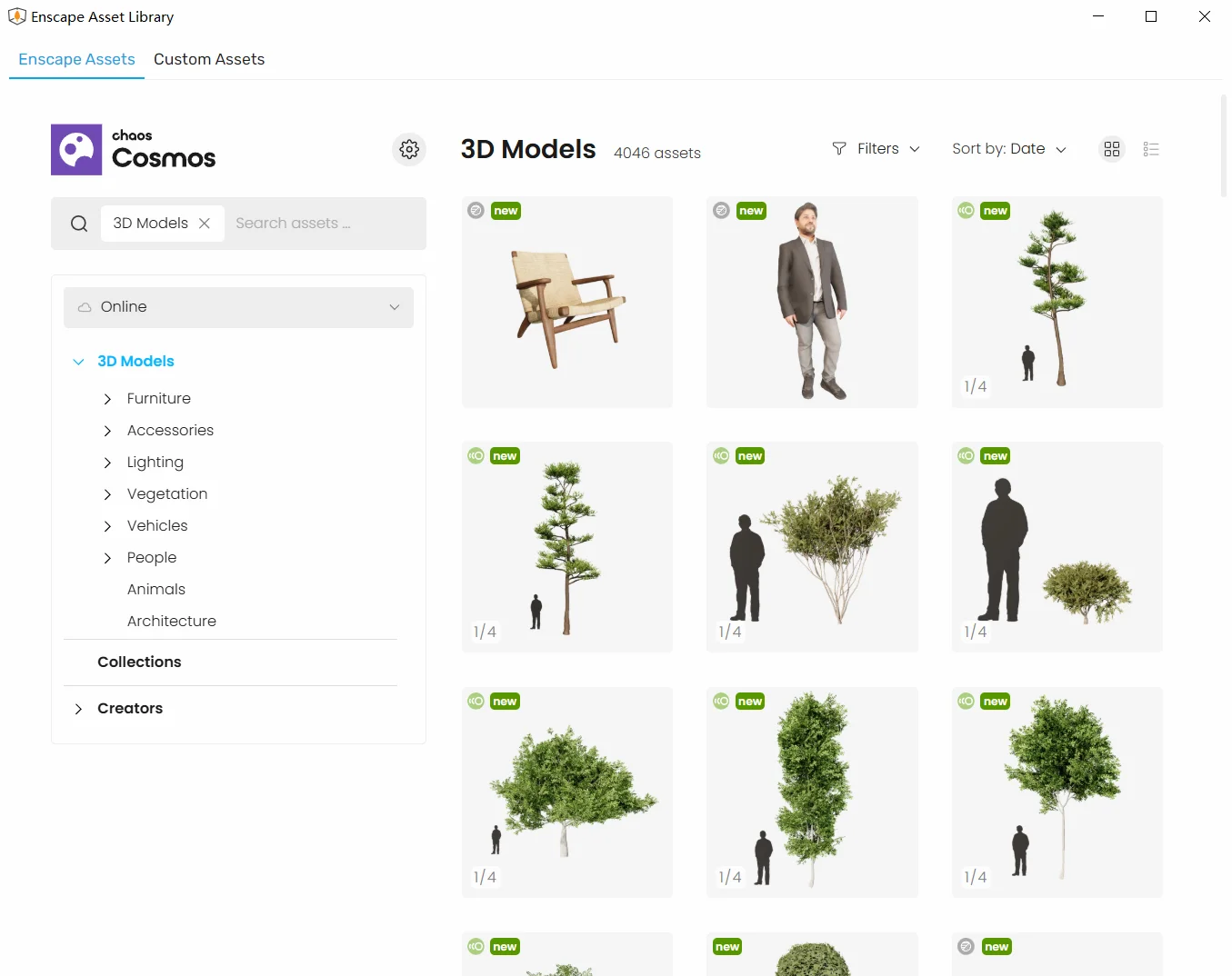 Enscape Asset Library 3d models 