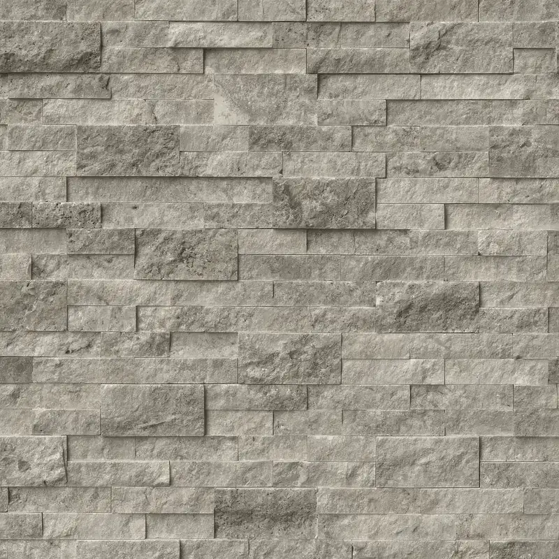 Gray Stacked Stone Wall 4k Texture for Realistic 3D Architectural Visualization