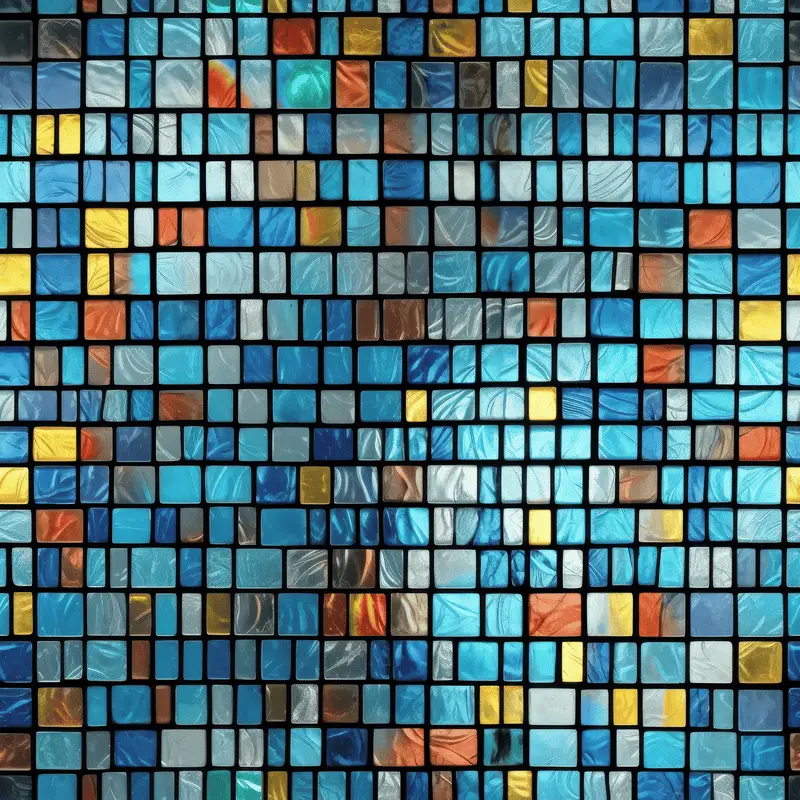 Multicolor Glass Brick 4k Texture for Vibrant 3D Architectural Designs