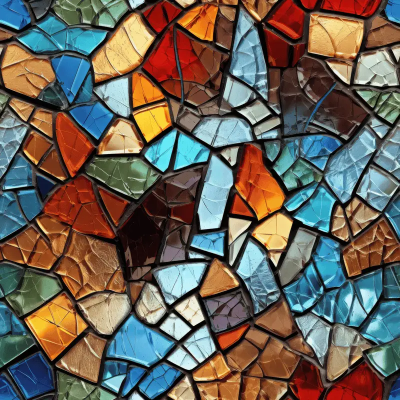 Colorful Mosaic Stained Glass Texture 4k for 3D Rendering