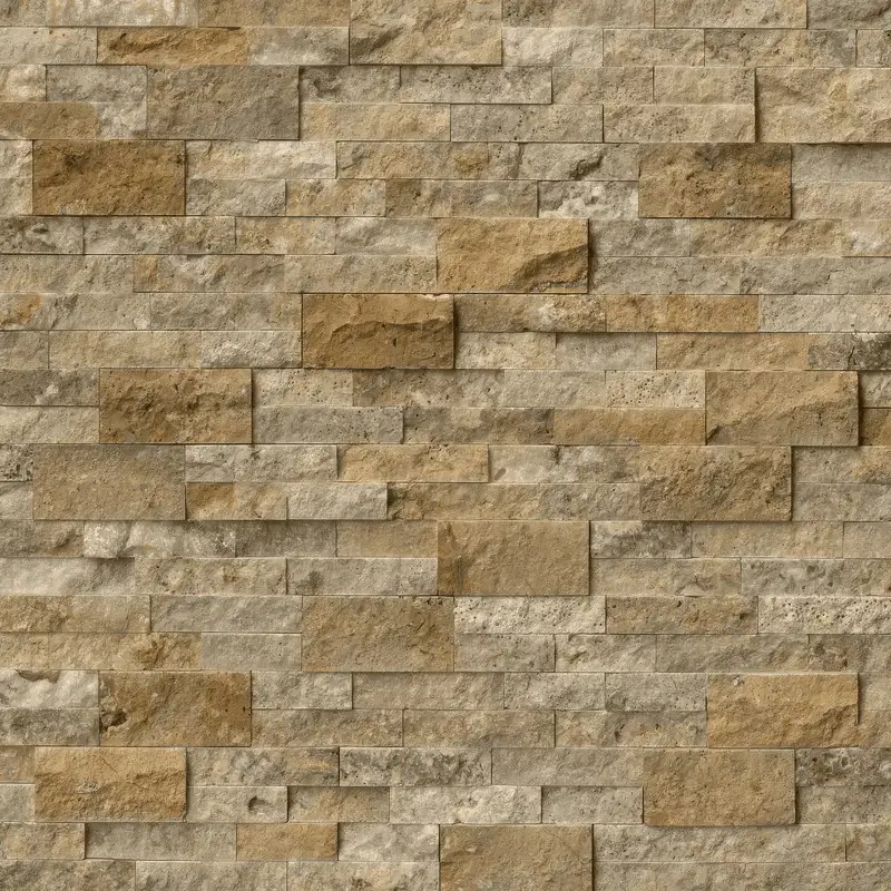 Stacked Stone Wall Texture 4k for Architectural and Interior Design Rendering