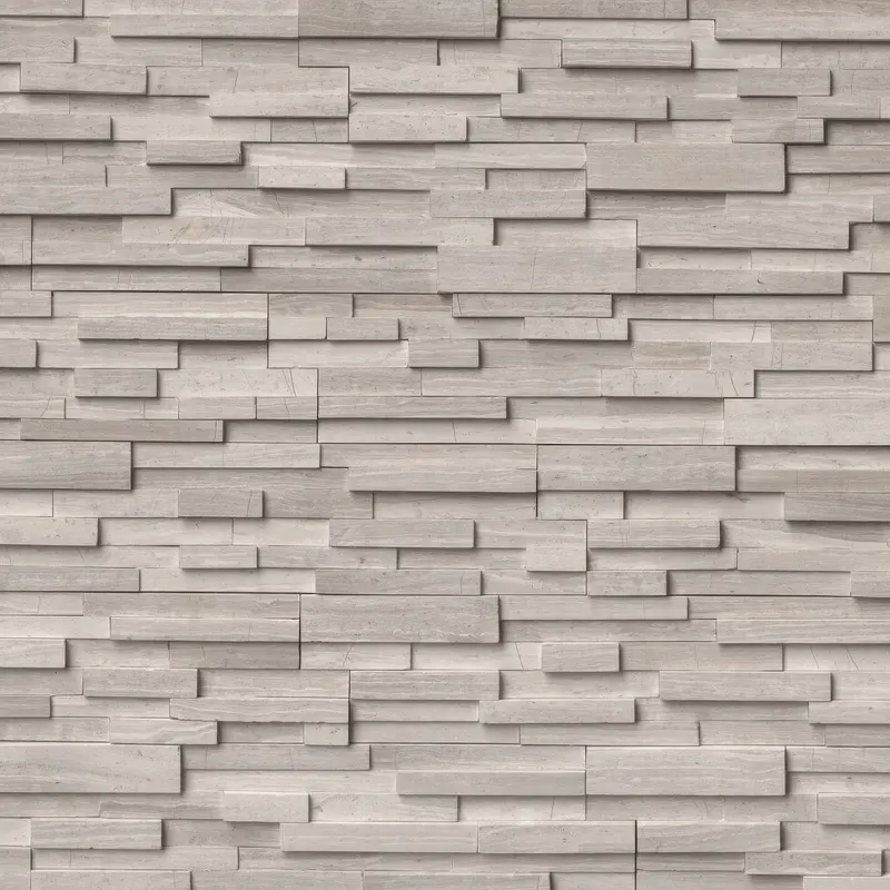 Stacked Stone Wall Panel Texture 4k for Architectural 3D Rendering