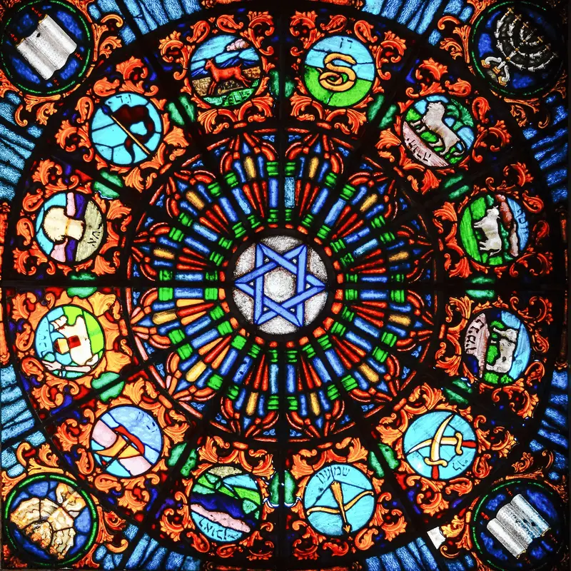 Religious Stained Glass Texture 4k for Church Architecture and 3D Art