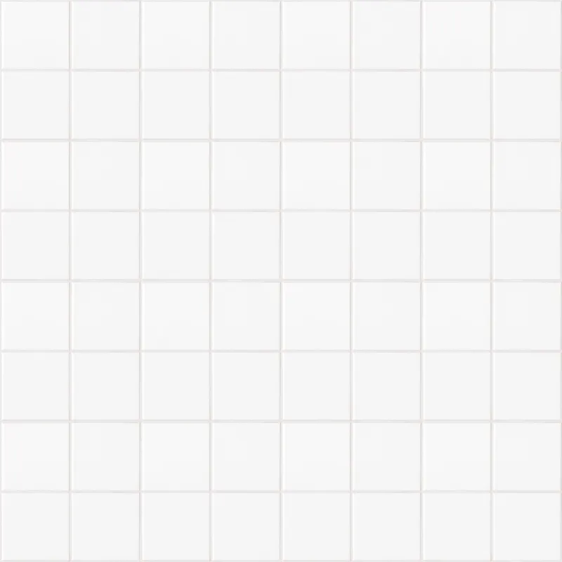 Бесшовная текстура белой керамической квадратной плитки в 4K разрешении для архитектурных и интерьерных визуализаций