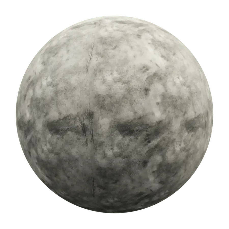 Curved material sample of Dark Gray Rough Surface Imperfection Overlay PBR Texture