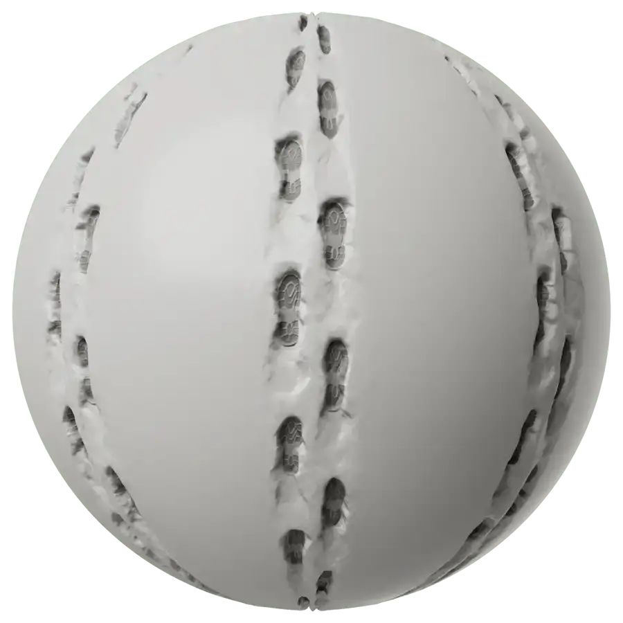 Rendered sphere displaying Gray Subtle-marks Footstep Overlay PBR Texture