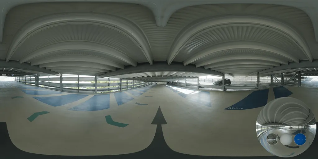 A terminal empty hall hdri showing a transport hall interior with balanced natural light for environment lighting and 3D rendering.