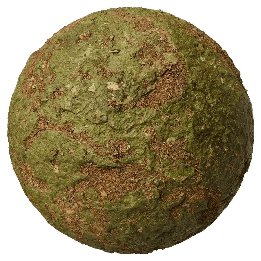 Material sphere showing Yellow Ground Surface for Landscape Visualization