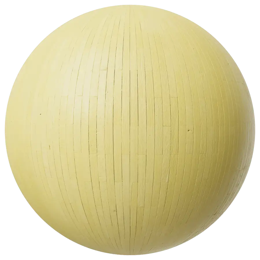Material sphere showing Yellow Wood Plank Flooring PBR Texture